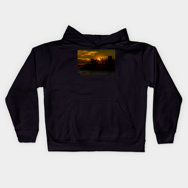 Staten Island Ferry Sunrise Kids Hoodie by ShootFirstNYC